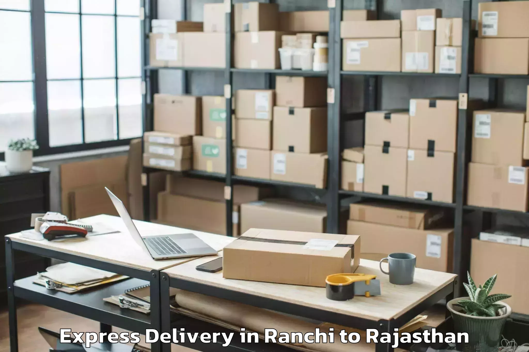 Easy Ranchi to Bayana Express Delivery Booking